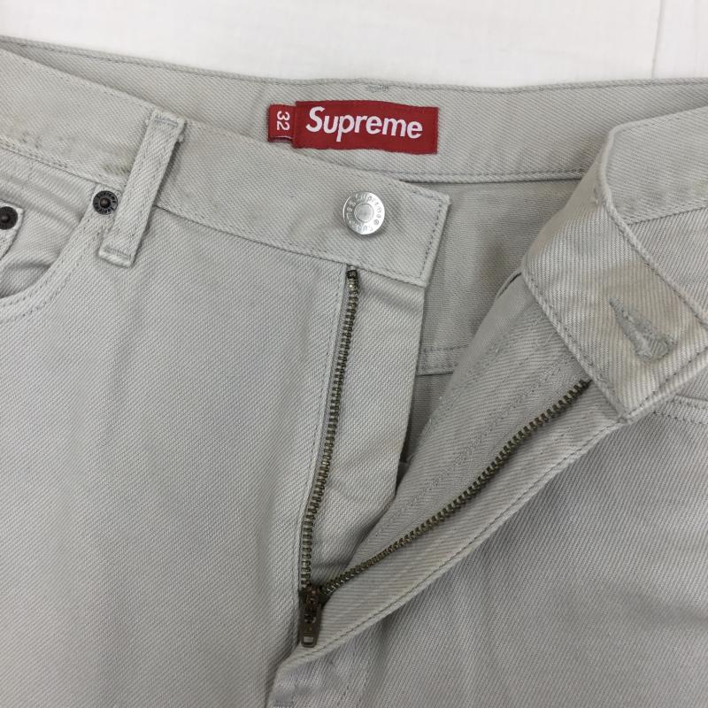 シュプリーム Supreme パンツ ワークパンツ、ペインターパンツ Baggy Jean 32インチ ロゴ、文字 灰 / グレー /  メンズ USED 古着 中古 10137612