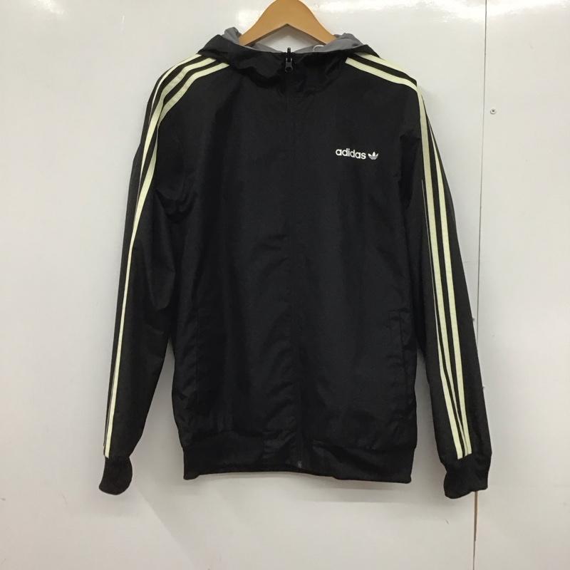 アディダスオリジナルス adidas originals ジャケット、上着 ジャンパー、ブルゾン ay7758 イタスカリバーシブルウィンドブレーカー ジップアップジャケット L ロゴ、文字 黒 / ブラック /  メンズ USED 古着 中古 10147841