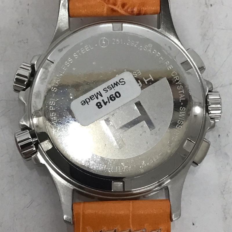ハミルトン HAMILTON 腕時計 アナログ（クォーツ式） H776121 レザーベルト カーキ ロゴ、文字 橙 / オレンジ /  メンズ USED 古着 中古 10134498