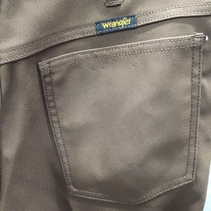 ラングラー Wrangler パンツ スラックス スラックス スリムパンツ センタータックパンツ S 無地 茶 / ブラウン /  メンズ USED 古着 中古 10117456