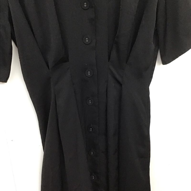 エモダ EMODA ワンピース ロングスカート 半袖ロングワンピース フロントボタン FREE 無地 黒 / ブラック /  レディース USED 古着 中古 10149065