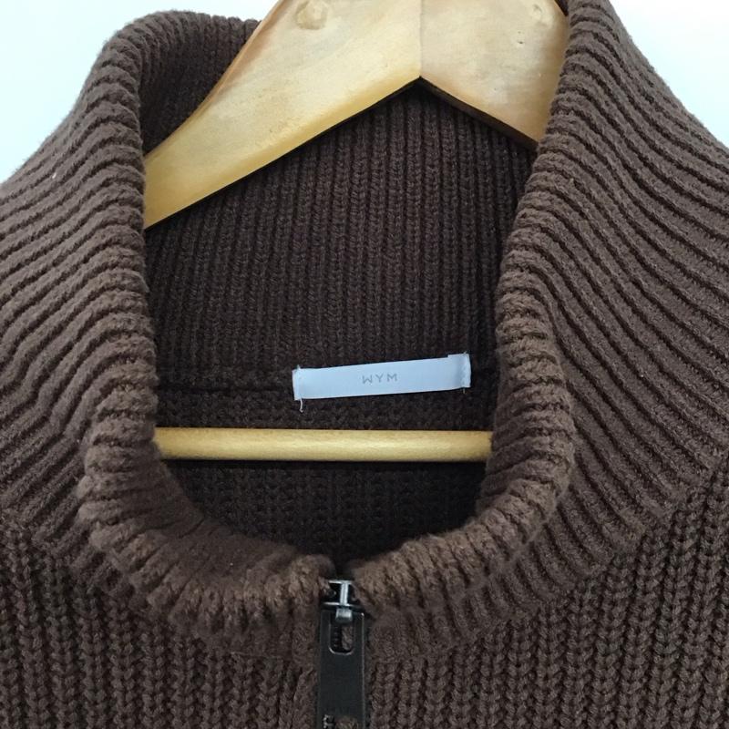 ウィム バイ リドム WYM LIDNM ニット、セーター 長袖 WYkn589 HALF ZIP AZE KNIT WYM M 無地 茶 / ブラウン /  メンズ USED 古着 中古 10144712