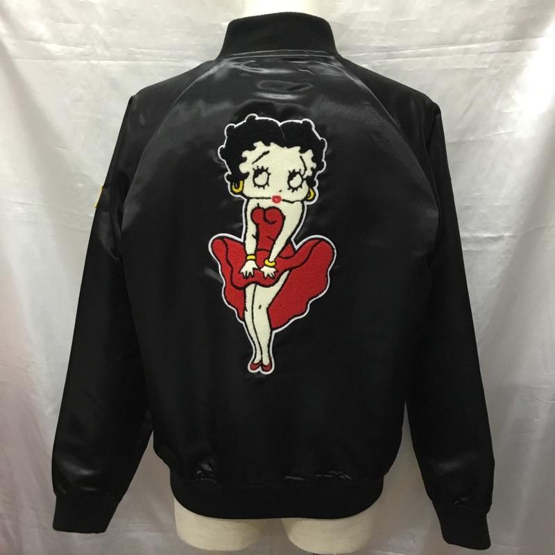 シュプリーム Supreme ジャケット、上着 ジャケット、ブレザー 16ss BettyBoopSatinJacket 前ボタンジャケット ラグラン M ロゴ、文字 黒 / ブラック /  メンズ USED 古着 中古 10120123