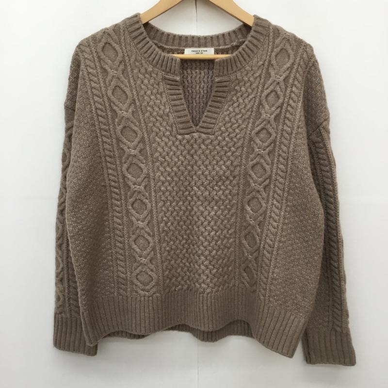 フリークスストア FREAK S STORE ニット、セーター 長袖 193-3325A FREE  茶 / ブラウン /  レディース USED 古着 中古 10143945