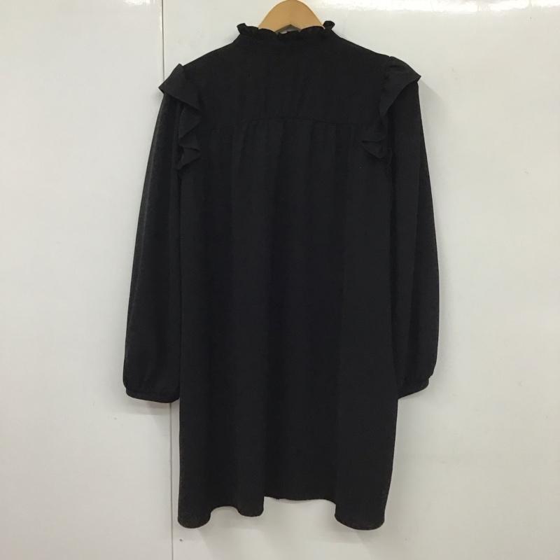 ザラ ZARA ワンピース ミニスカート 0387/169/800 M 無地 黒 / ブラック /  レディース USED 古着 中古 10131088