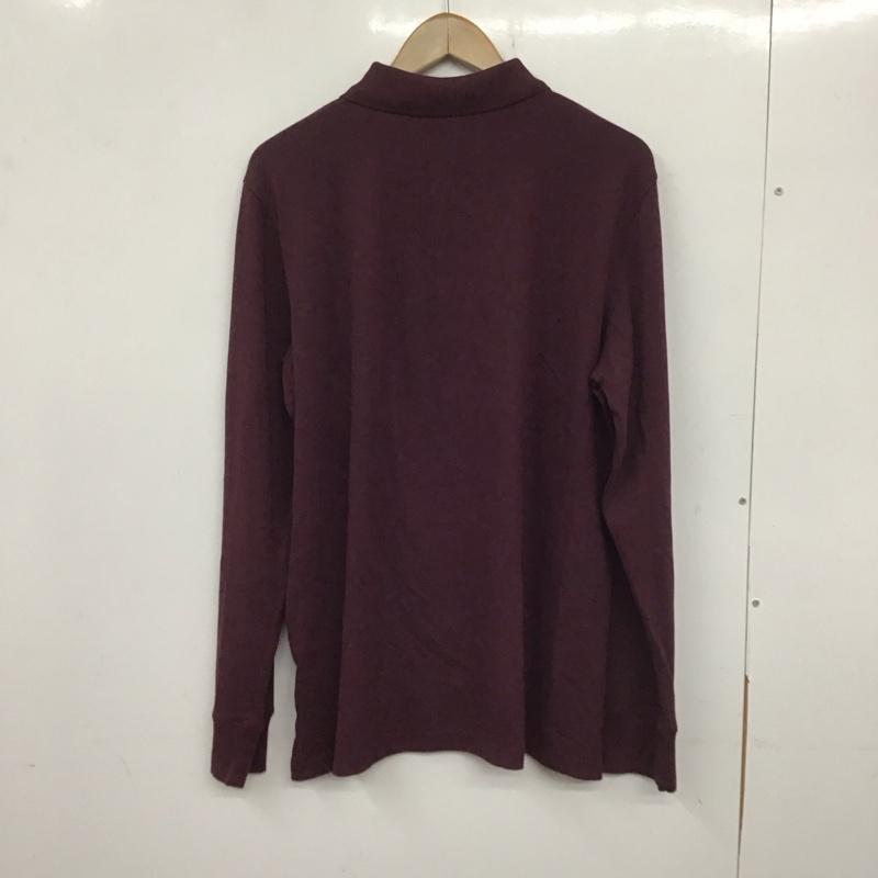 ブルックスブラザーズ BROOKS BROTHERS ポロシャツ 長袖 L ワンポイント えんじ / ワインレッド /  メンズ USED 古着 中古 10139468