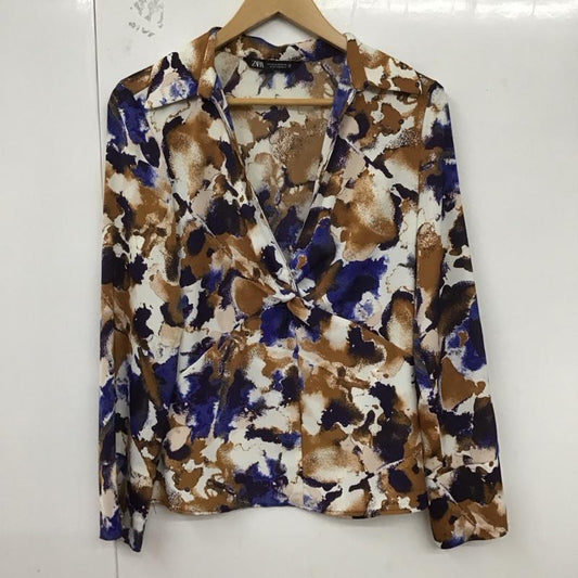 ザラ ZARA シャツ、ブラウス 長袖 XS 総柄 マルチカラー / マルチカラー /  レディース USED 古着 中古 10129305