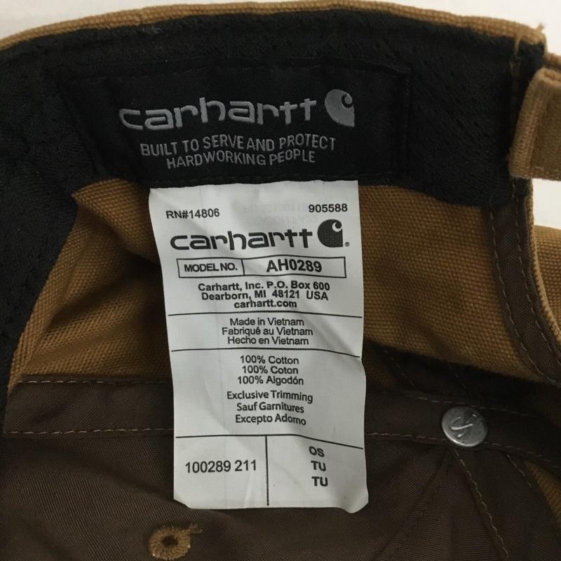 カーハート Carhartt 帽子 キャップ 100289 211 CANVAS CAP ロゴ、文字 茶 / ブラウン /  メンズ USED 古着 中古 10149467
