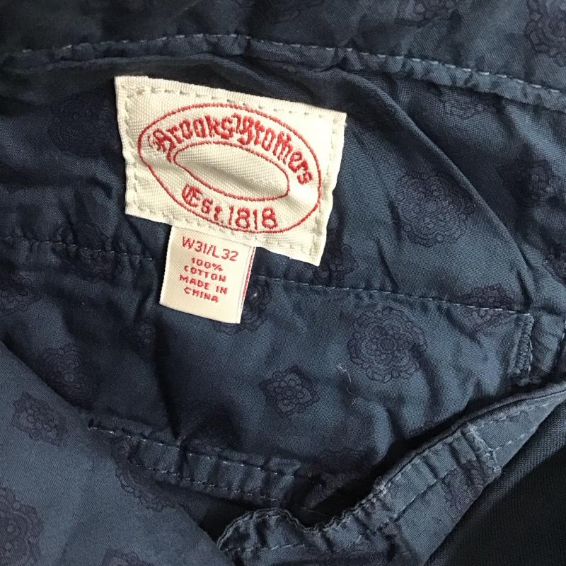 ブルックスブラザーズ BROOKS BROTHERS パンツ チノパン 86969-026 刺繍 Ｗ31 L32 31インチ 総柄 紺 / ネイビー /  メンズ USED 古着 中古 10111213