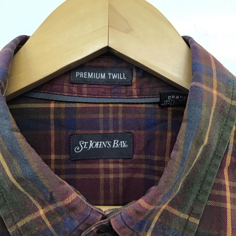 古着 USED シャツ、ブラウス 長袖 長袖シャツ チェックシャツ カラーシャツ ボタンダウンシャツ L チェック マルチカラー / マルチカラー /  メンズ USED 古着 中古 10134892