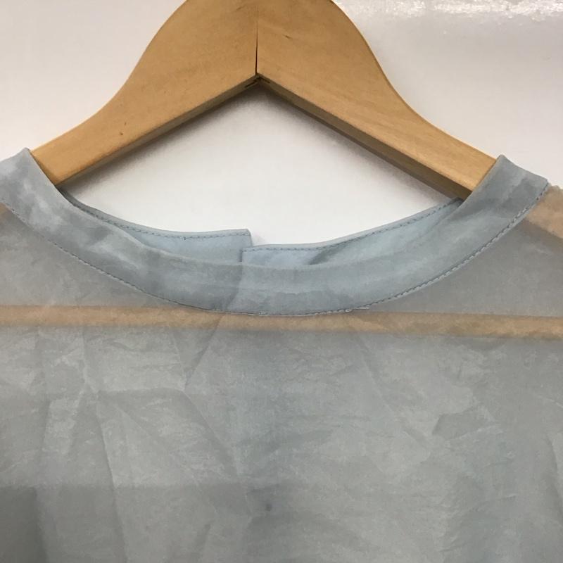 ミスティック mystic シャツ、ブラウス 長袖 長袖シャツ 無地シャツ ノーカラーシャツ FREE 無地 水色 / ライトブルー /  レディース USED 古着 中古 10142676