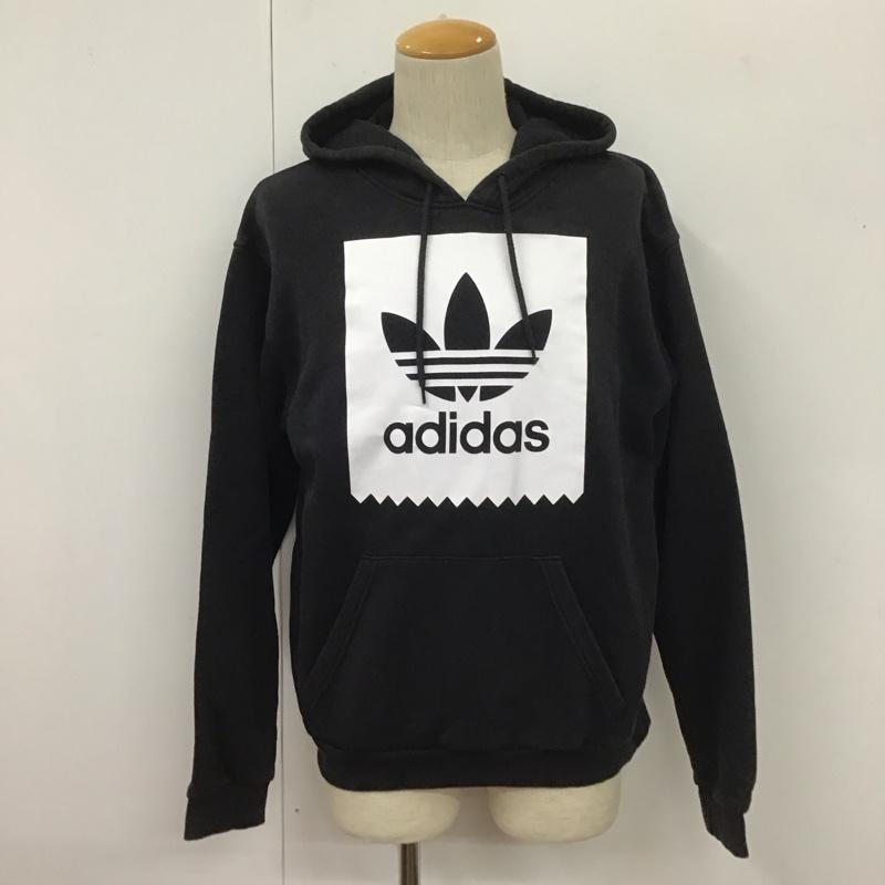 アディダス adidas パーカー 長袖 EC7323 SOLID BB HD プルオーバー 裏起毛 L ロゴ、文字 黒 / ブラック /  メンズ USED 古着 中古 10110823