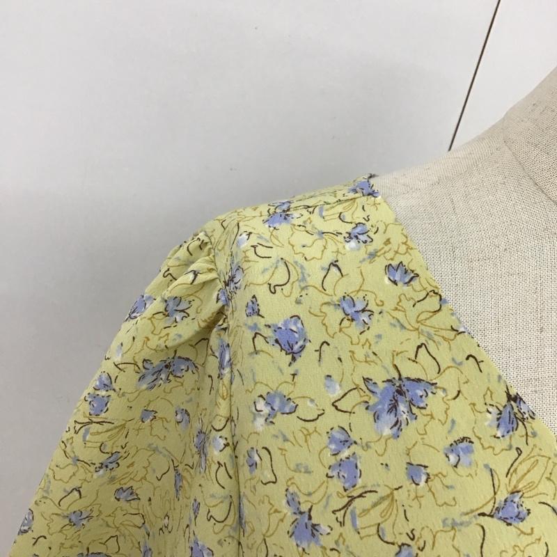 ロペピクニック ROPE  PICNIC ワンピース ロングスカート GDE-52070-B 小花柄ハイウエストワンピース 長袖 36 花柄 黄 / イエロー /  レディース USED 古着 中古 10117221