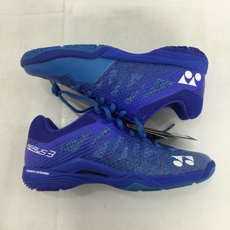 ヨネックス YONEX スニーカー スニーカー SHBA3M パワークッション エアラス3メン バドミントンシューズ 23cm 箱有 23.0cm ロゴ、文字 青 / ブルー /  レディース USED 古着 中古 10147947