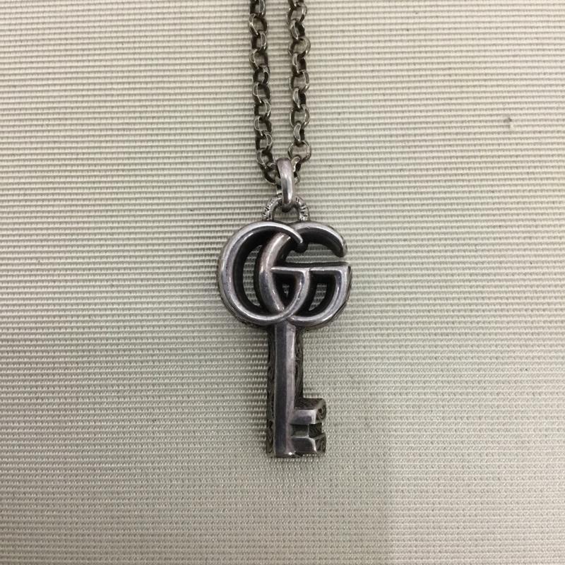 グッチ GUCCI アクセサリー ネックレス、ペンダント ダブルG キーペンダント 無地 銀 / シルバー /  メンズ USED 古着 中古 10150014