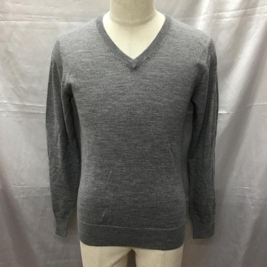 ミスタージェントルマン MR.GENTLEMAN ニット、セーター 長袖 長袖 M 無地 灰 / グレー /  メンズ USED 古着 中古 10114312