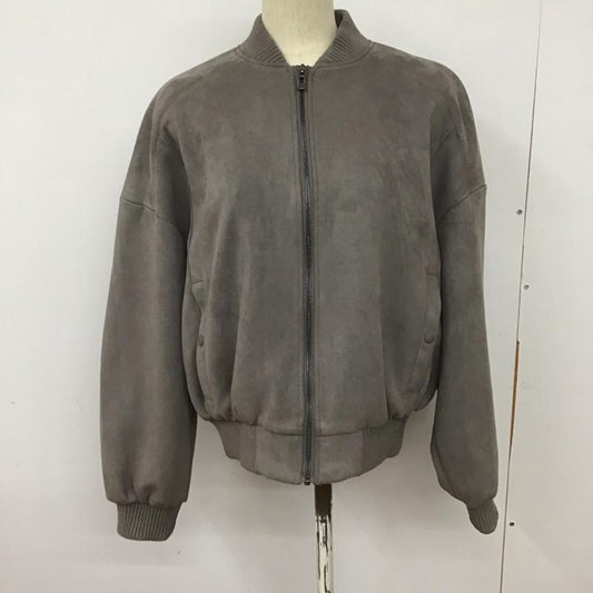 ザラ ZARA ジャケット、上着 ジャケット、ブレザー ジップアップジャケット アウター ノーカラージャケット XS 無地 灰 / グレー /  レディース USED 古着 中古 10127612