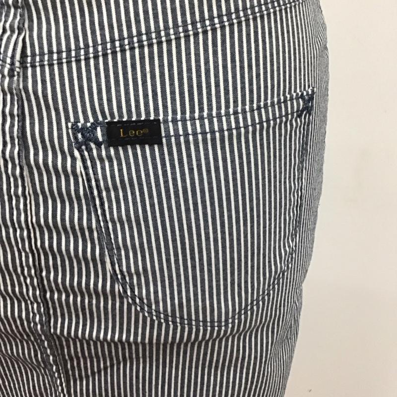 リー Lee スカート ひざ丈スカート LL0355 ペンシルスカート ストレッチ XS ストライプ 白 / ホワイト / X 紺 / ネイビー /  レディース USED 古着 中古 10112991