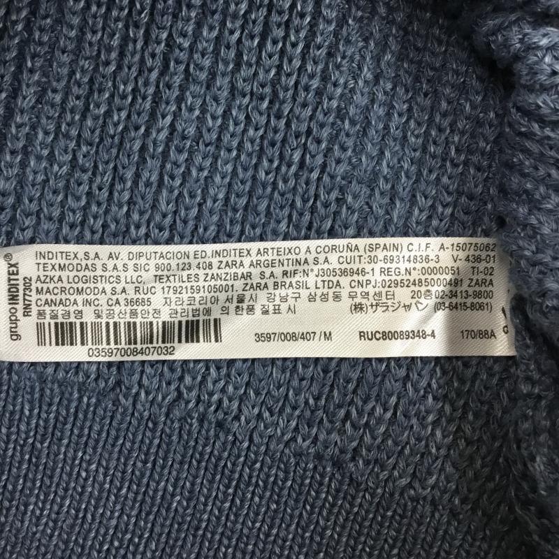 ザラ ZARA ニット、セーター 長袖 M 無地 青 / ブルー /  レディース USED 古着 中古 10142213