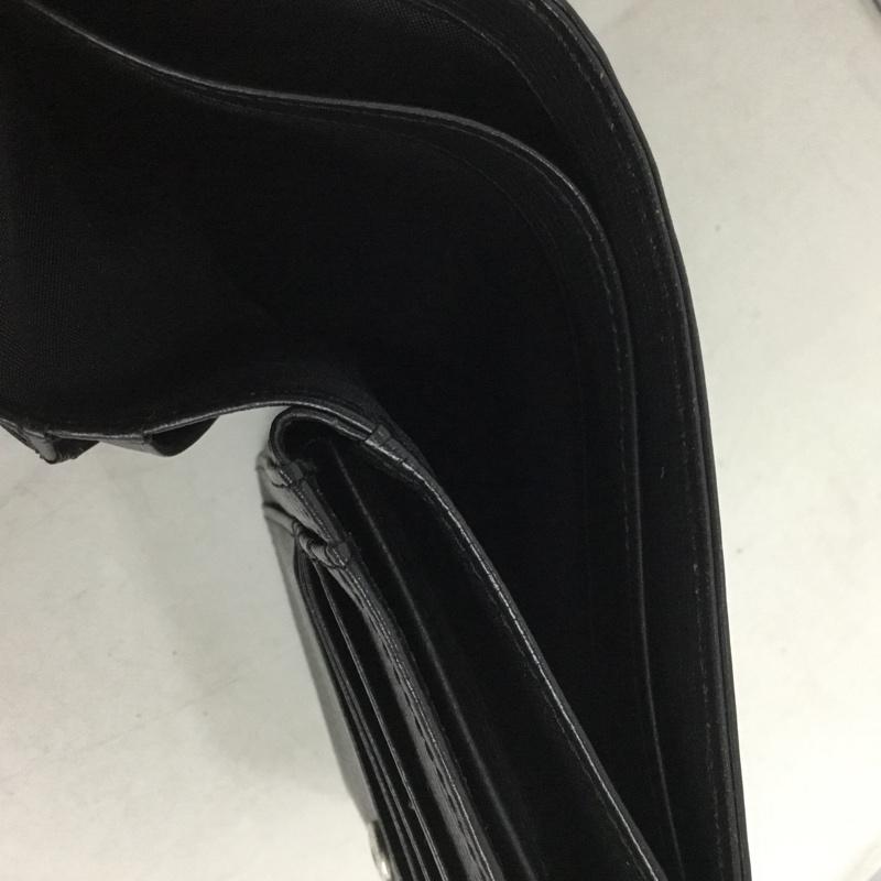 ポロラルフローレン POLO RALPH LAUREN 財布 二つ折り L字ファスナー 縦型 ワンポイント 黒 / ブラック /  メンズ USED 古着 中古 10141943