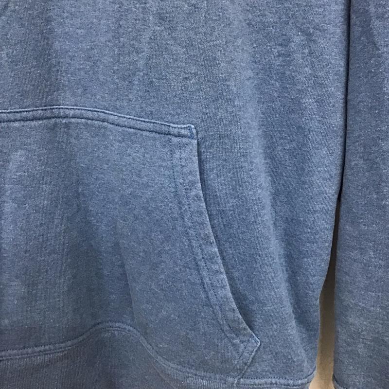 ザノースフェイス THE NORTH FACE パーカー 長袖 長袖パーカー プルオーバーパーカー スウェット M ロゴ、文字 青 / ブルー /  メンズ USED 古着 中古 10140550