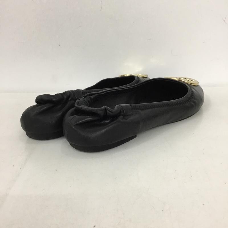 トリーバーチ TORY BURCH パンプス パンプス フラットシューズ ロゴ、文字 黒 / ブラック / X 金 / ゴールド /  レディース USED 古着 中古 10149814