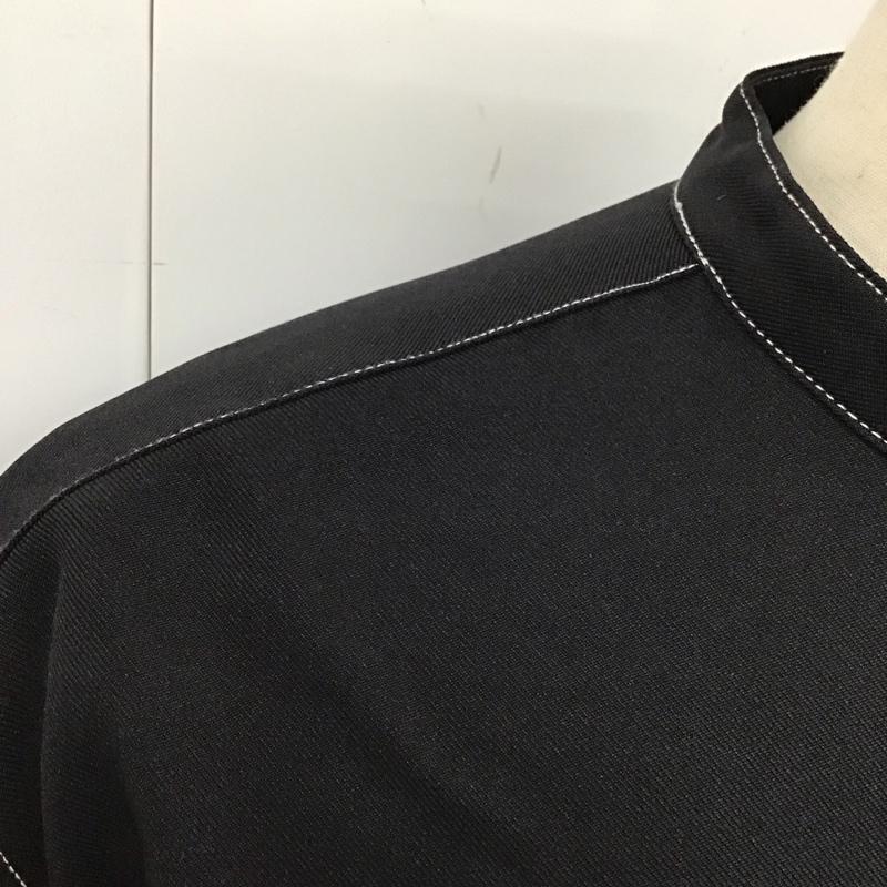 センスオブプレイス SENSEOFPLACE シャツ、ブラウス 長袖 aa04-13a001 バンドカラーステッチアウトシャツ 長袖シャツ ノーカラーシャツ L 無地 黒 / ブラック /  メンズ USED 古着 中古 10114498