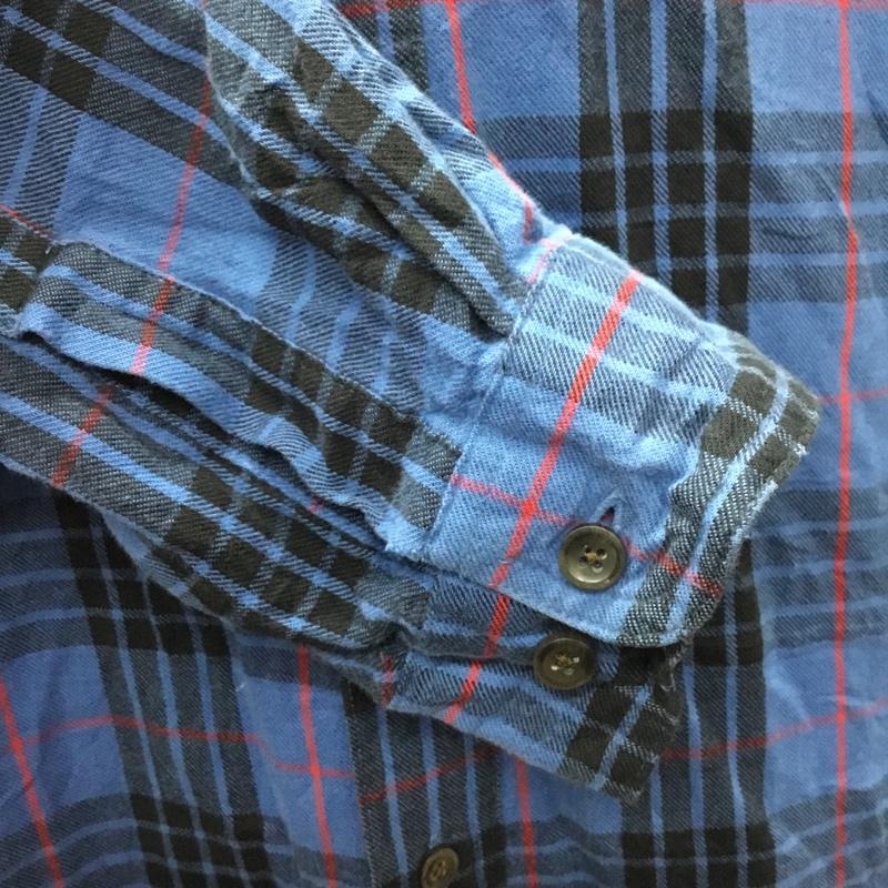 エルエルビーン L.L.Bean シャツ、ブラウス 長袖 228061 ボタンダウン XL チェック 青 / ブルー / X 黒 / ブラック / X 赤 / レッド /  メンズ USED 古着 中古 10116096