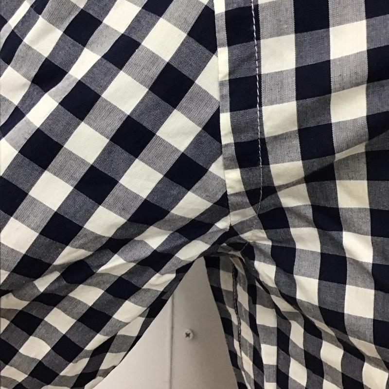 エルエルビーン L.L.Bean シャツ、ブラウス 長袖 胸ポケット S チェック 白 / ホワイト / X 紺 / ネイビー /  メンズ USED 古着 中古 10111865