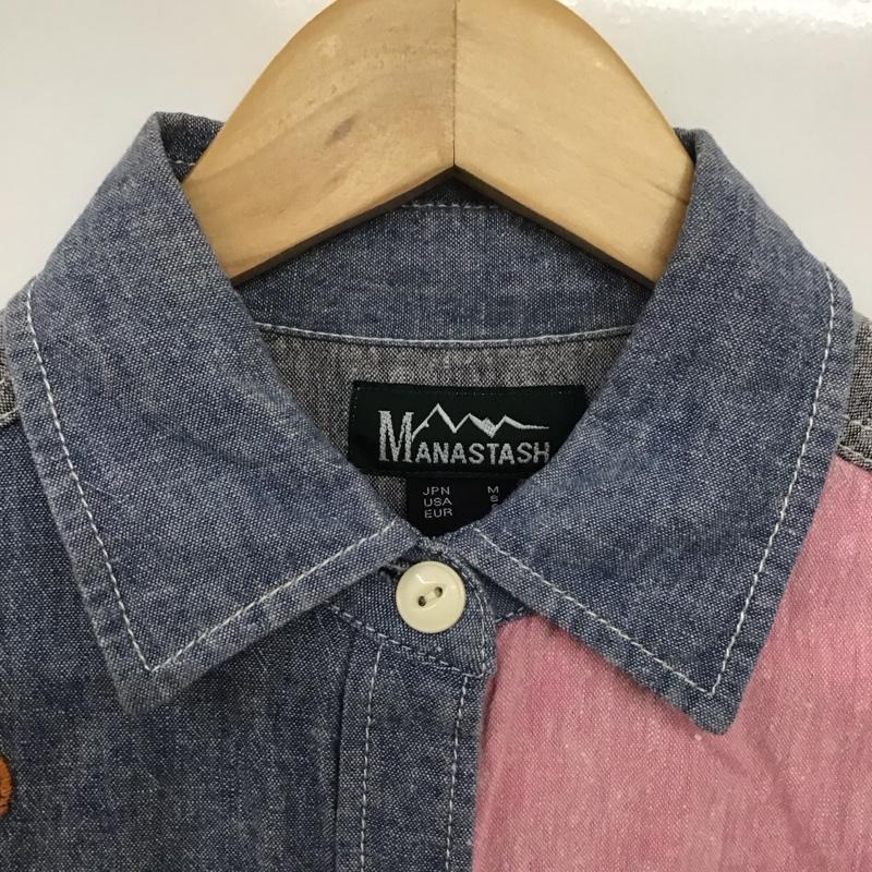 マナスタッシュ MANASTASH シャツワンピース 長袖 7235001 膝丈 M 刺繍 マルチカラー / マルチカラー /  レディース USED 古着 中古 10143939