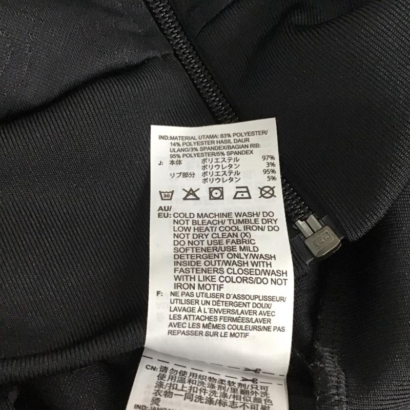 アディダス adidas ジャケット、上着 ジャケット、ブレザー ed7051 トラックジャケット ジップアップジャケット ジャージ L ロゴ、文字 黒 / ブラック /  メンズ USED 古着 中古 10123817