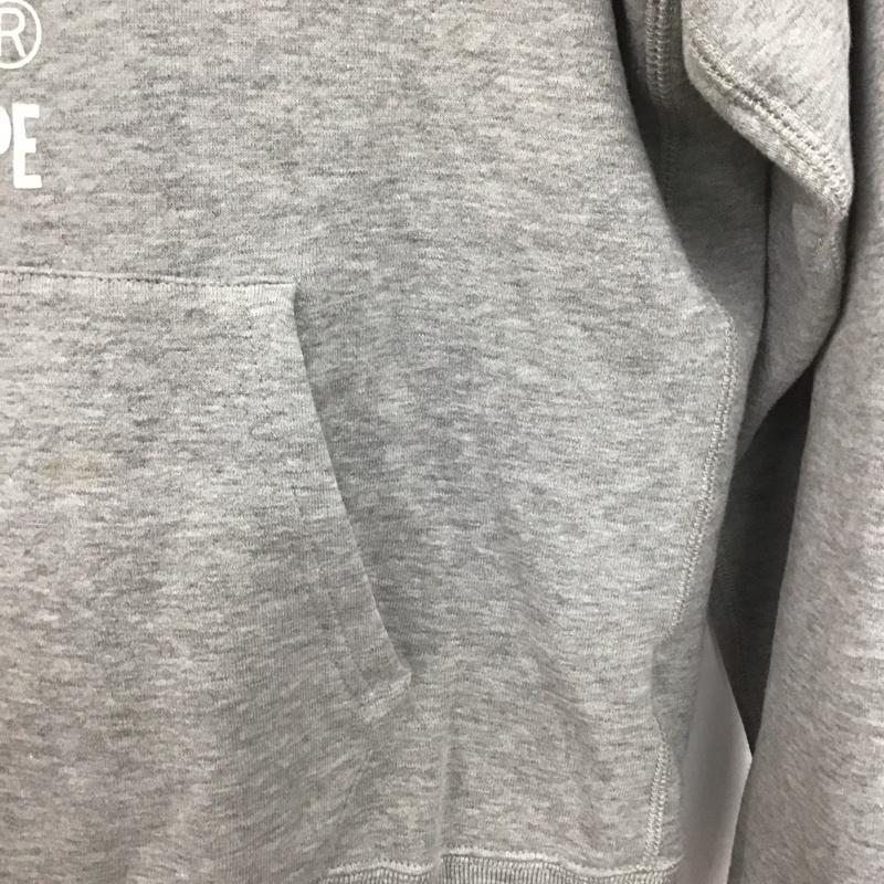 アベイシングエイプ A BATHING APE パーカー 長袖 長袖パーカー プルオーバーパーカー スウェット M プリント 灰 / グレー /  メンズ USED 古着 中古 10147864