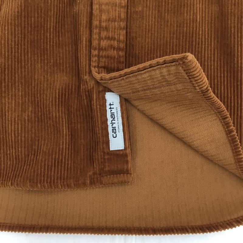 カーハートダブリューアイピー Carhartt WIP シャツ、ブラウス 長袖 Madison Cord Shirt コーデュロイシャツ M ロゴ、文字 茶 / ブラウン /  メンズ USED 古着 中古 10137791