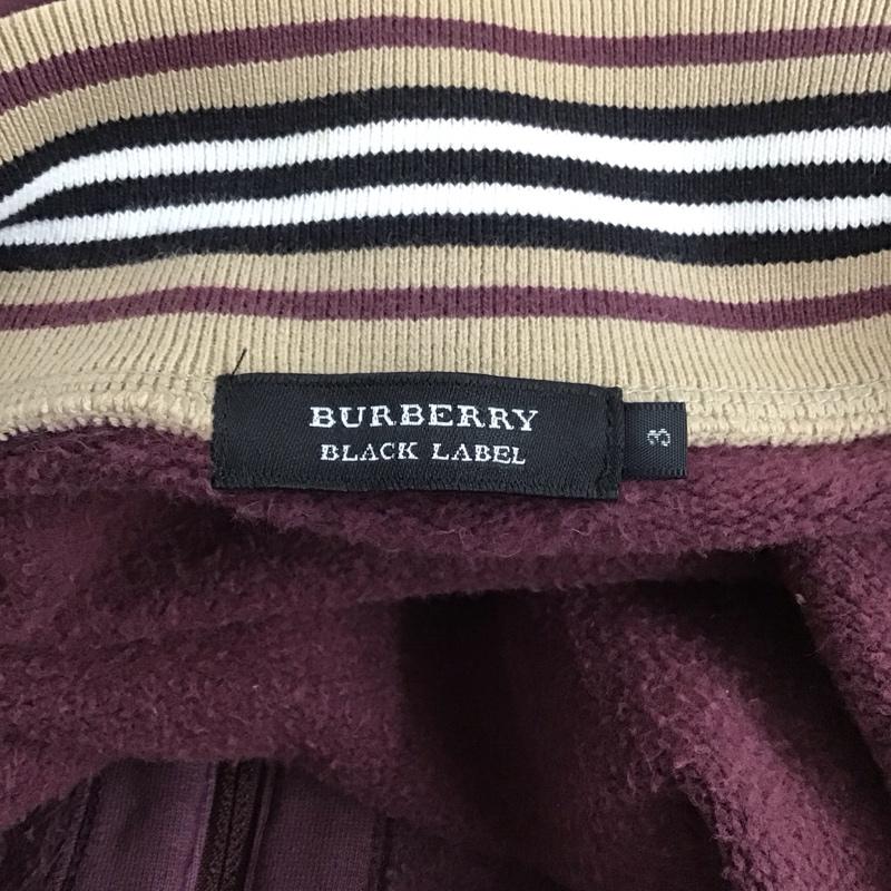 バーバリーブラックレーベル BURBERRY BLACK LABEL ジャケット、上着 ジャンパー、ブルゾン ジップアップジャケット スウェットジャケット カジュアルジャケット アウター 3 ロゴ、文字 紫 / パープル /  メンズ USED 古着 中古 10123822