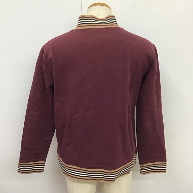バーバリーブラックレーベル BURBERRY BLACK LABEL ジャケット、上着 ジャンパー、ブルゾン ジップアップジャケット スウェットジャケット カジュアルジャケット アウター 3 ロゴ、文字 紫 / パープル /  メンズ USED 古着 中古 10123822