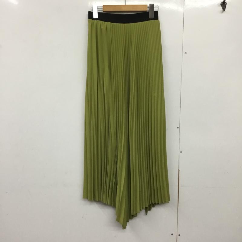 オズモーシス OSMOSIS スカート ロングスカート 593006-803S アシンメトリープリーツスカート ONE SIZE 無地 薄緑 / ライトグリーン /  レディース USED 古着 中古 10144655