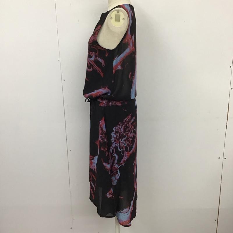 ディーゼル DIESEL ワンピース ロングスカート ノースリーブ XXS 花柄 黒 / ブラック /  レディース USED 古着 中古 10110867