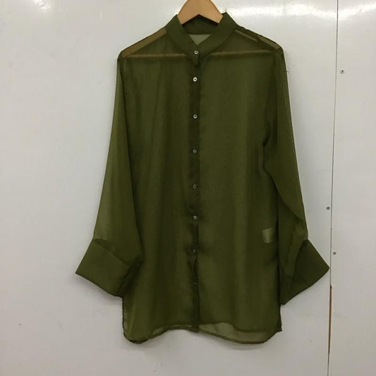 ジーナシス JEANASIS シャツ、ブラウス 長袖 JS063736MC シアーシャツ FREE 無地 カーキ / カーキ /  レディース USED 古着 中古 10137260