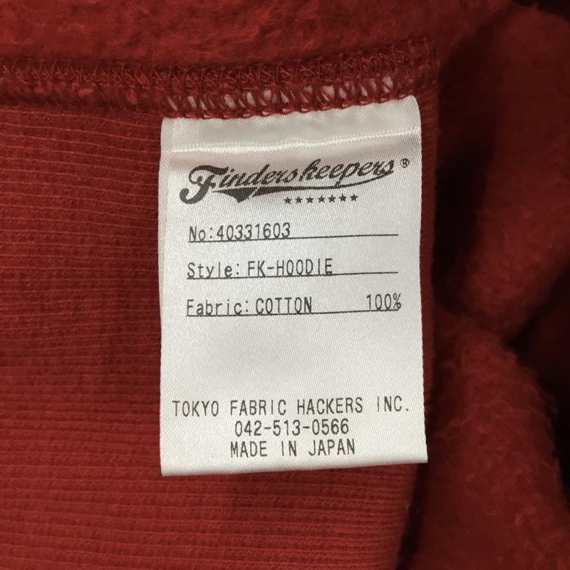 フィンダーズ キーパーズ Finders Keepers パーカー 長袖 40331603 FK-HOODIE 裏起毛 プルオーバー L ロゴ、文字 赤 / レッド /  メンズ USED 古着 中古 10119173