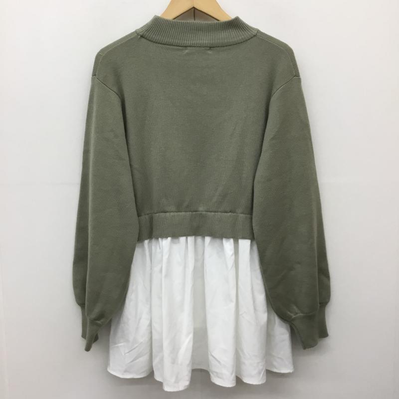 イング INGNI ニット、セーター 長袖 1204-920882 M 無地 カーキ / カーキ /  レディース USED 古着 中古 10140940