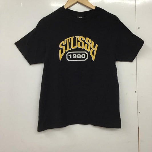 ステューシー STUSSY Tシャツ 半袖 半袖カットソー プリントTシャツ クルーネックカットソー S ロゴ、文字 黒 / ブラック /  メンズ USED 古着 中古 10150589