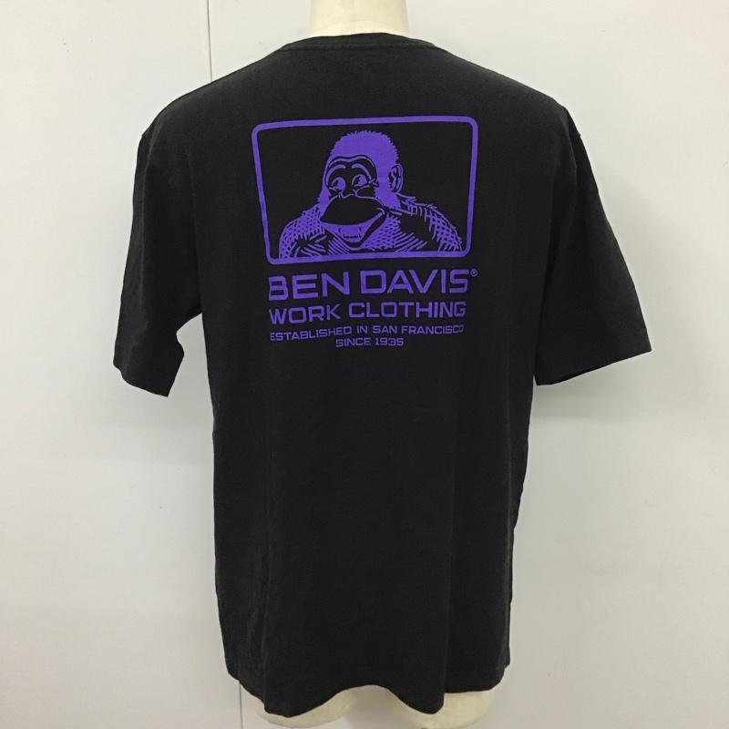 ベンデイビス BEN DAVIS Tシャツ 半袖 C-0580906 コットン クルーネック バックプリント XL ロゴ、文字 黒 / ブラック /  メンズ USED 古着 中古 10119690