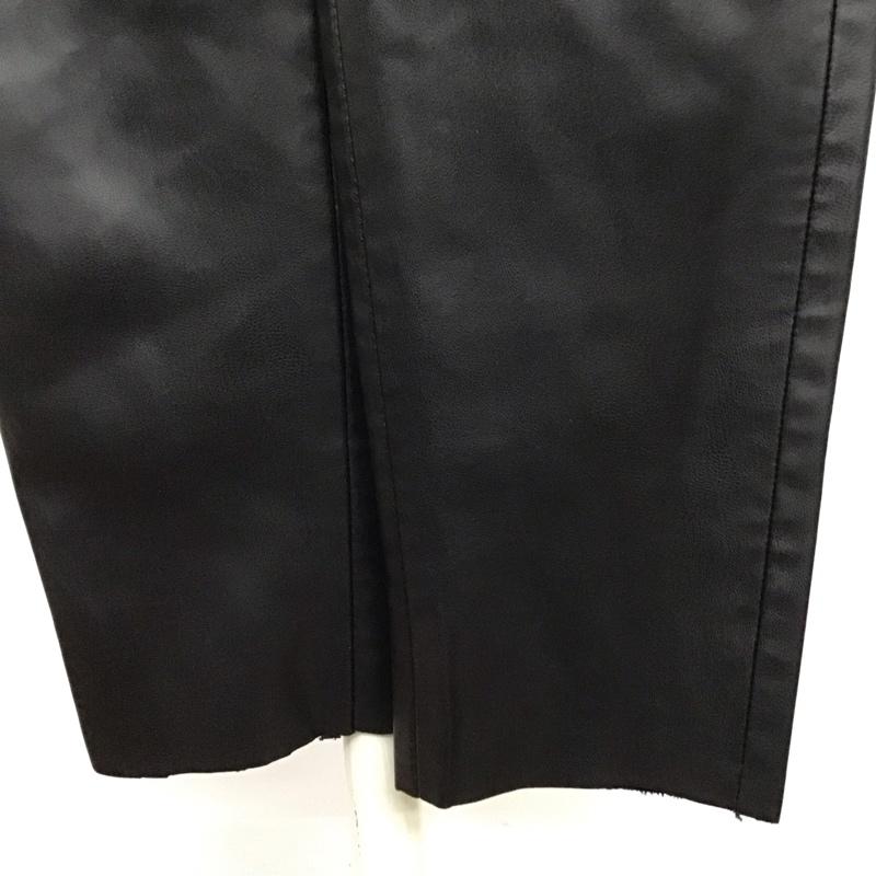 ザラ ZARA パンツ デニム、ジーンズ フェイクレザーパンツ スリムパンツ ストレッチパンツ S 無地 黒 / ブラック /  レディース USED 古着 中古 10118534