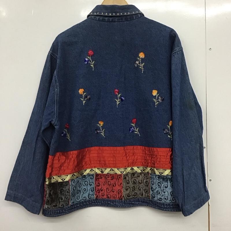 古着 USED シャツ、ブラウス 長袖 デニムシャツ 長袖シャツ 刺繍シャツ L 刺繍 インディゴ / インディゴ /  メンズ USED 古着 中古 10146091