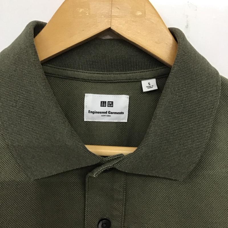 ユニクロ UNIQLO ポロシャツ 半袖 半袖ポロシャツ カラーシャツ 半袖カットソー S 無地 カーキ / カーキ /  メンズ USED 古着 中古 10140535