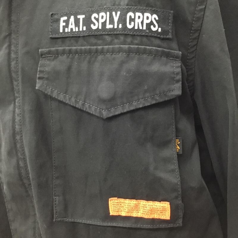 アルファインダストリー Alpha Industries ジャケット、上着 ジャンパー、ブルゾン ジップアップジャケット ジャンパー ジャケット ミリタリージャケット ロゴ、文字 黒 / ブラック /  メンズ USED 古着 中古 10120074