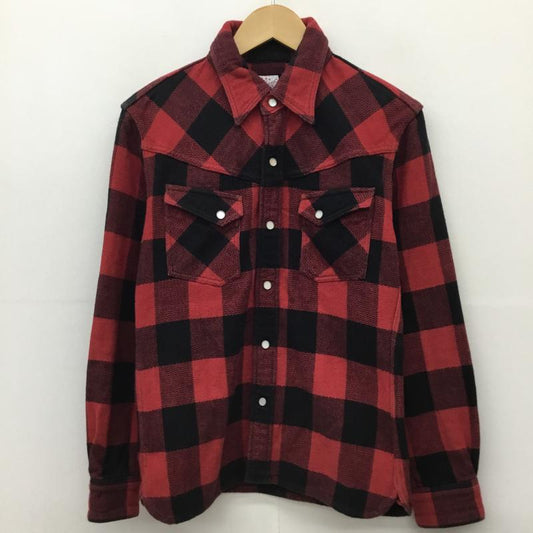 フラットヘッド The Flat Head シャツ、ブラウス 長袖 36 チェック 赤 / レッド /  メンズ USED 古着 中古 10141440