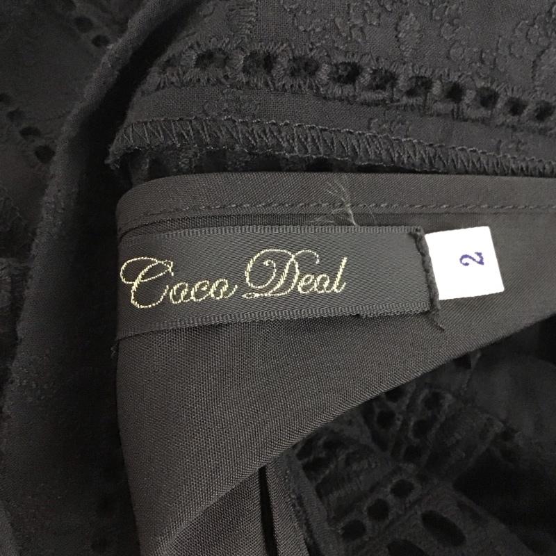 ココ ディール COCO DEAL ワンピース ロングスカート 79515518 19AW コットンレースノースリワンピース ロングワンピース 2 総柄 黒 / ブラック /  レディース USED 古着 中古 10146116
