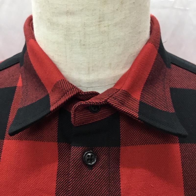 イーハトーブ IHATOV シャツ、ブラウス 長袖 la-s004-tma001 CHARVETSHIRT 長袖シャツ カラーシャツ ポケットシャツ チェックシャツ S チェック 黒 / ブラック / X 赤 / レッド /  メンズ USED 古着 中古 10112333
