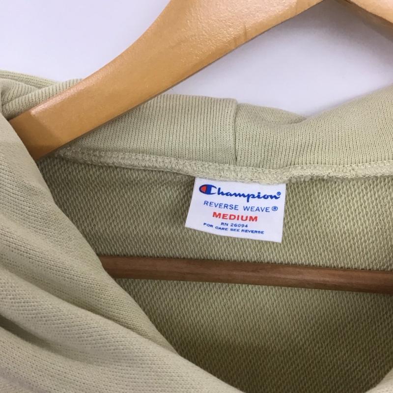 チャンピオン Champion パーカー 長袖 長袖パーカー プルオーバーパーカー スウェット M ロゴ、文字 アイボリー / アイボリー /  メンズ USED 古着 中古 10149311